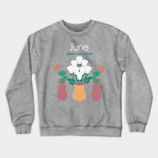 June Birth Flowers Crewneck Sweatshirt